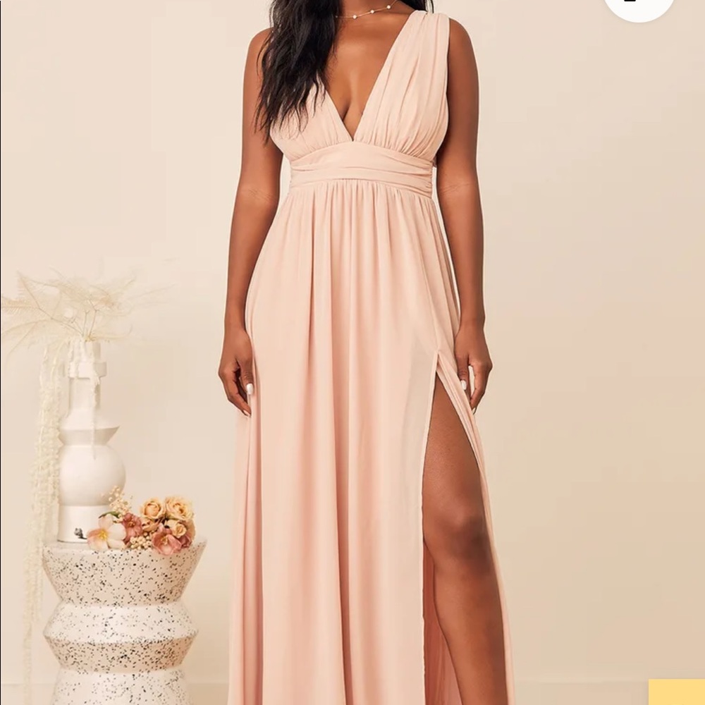 Heavenly Hues Blush Maxi Dress in color Blush